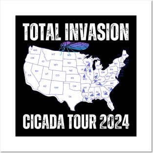 Total invasion cicada tour 2024 Posters and Art